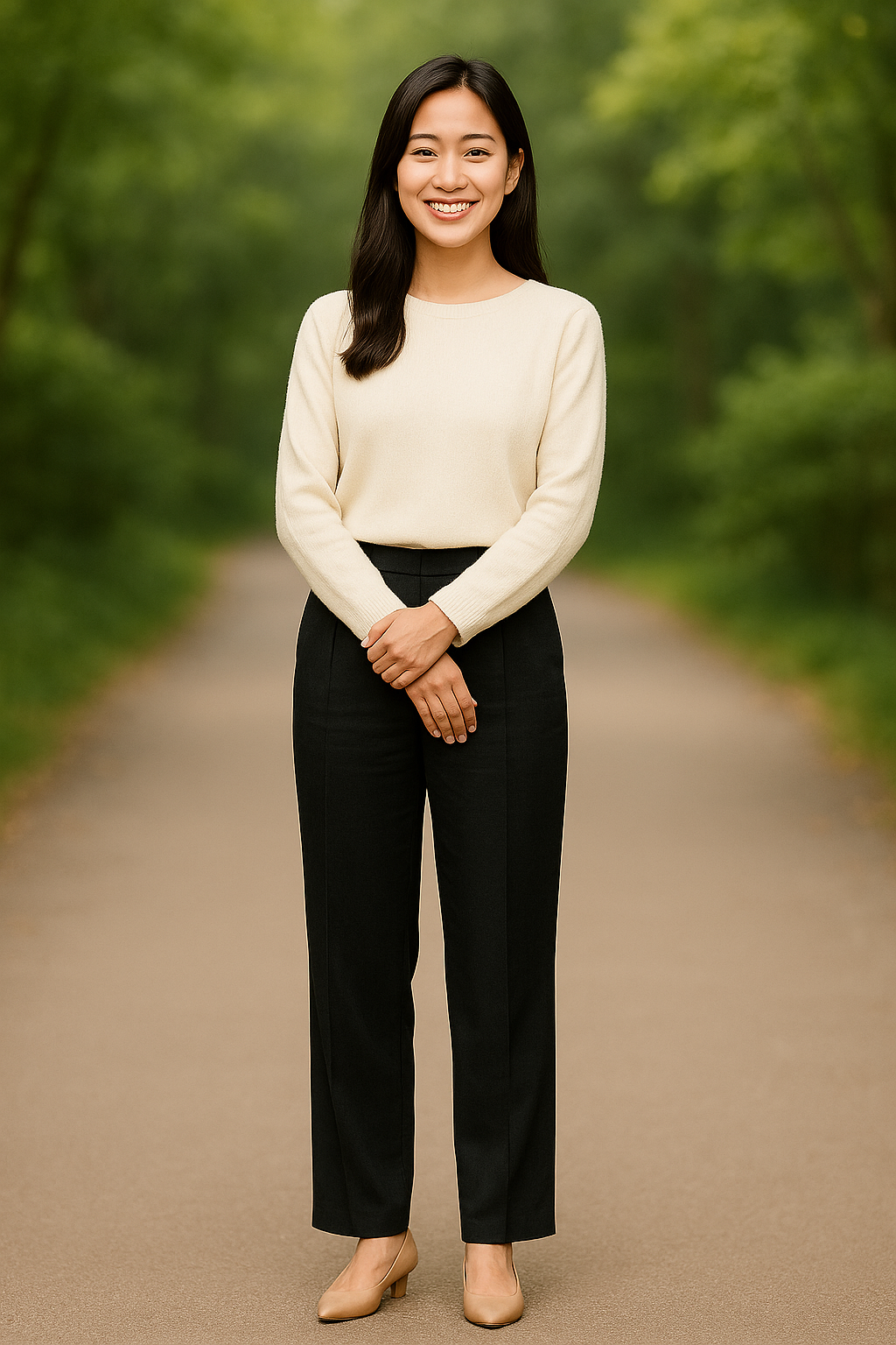 Asian woman standard build